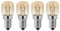 Andifany Lampadina per Forno, 4 Pezzi E14 per Forno 15W, Lampadina per Forno, Lampada per Forno Pigmeo Trasparente con Cappuccio SES, E14 Resistente Fino A 300 Gradi Celsius per Forno