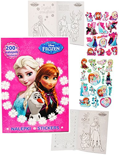 alles-meine.de GmbH 1 Stück Stickerbuch & Malbuch - Frozen - die Eiskönigin - Rätsel, Sticker & Malen - incl. 200 Stück Aufkleber - Stickerset Kinder - z.B. für Stickeralbu..