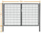 Doppelflügeltor Flügeltor Einfahrtstor Gartentpforte Doppeltor Hoftor Gartentor, Farbe:Anthrazit, Gartenpforte Breite:3x1.8m