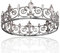 Royal Full King Krone Metall Kronen und Tiaras für Männer Cosplay Hochzeit Prom Party Dekorationen Krone Kopfbedeckungen Zubehör (Schwarz Weiß)