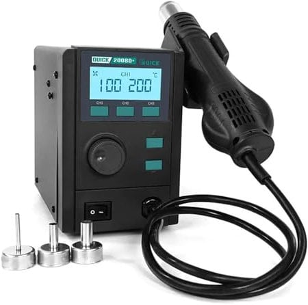 QUICK 2008D+ Desoldering Rework Station Hot Air Gun for Mobile Phone Repair 220V