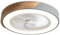 USMJQVZ Nordic Ultra-thin Wood Art Enclosed Ceiling Fan Invisible LED Ceiling Lights Flush Mount Fixtures Living Room 3 Colors 3 Speed ​​LED Silent Fan Chandelier