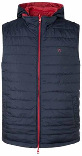 HACKETT LONDON Herren Heritage Gilet Oberbekleidung Weste, Marineblau/rot, 3XL