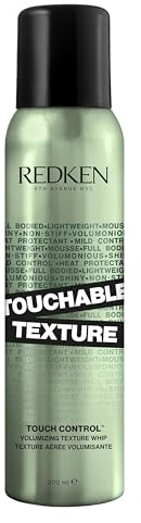 REDKEN Touchable Texture, Volumising Foam for Long-Lasting Shine and a Strong, Flexible Hold, 200ml
