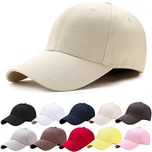 Etyepoh Baseball Cap für Herren und Damen, Unisex Kappe Verstellbar Reine Farbe Baseboard Baseballkappe Mütze (A-beige 02, one Size)
