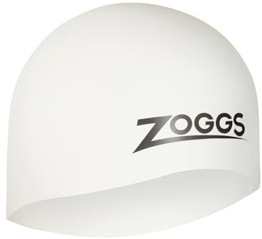 Zoggs Unisex – Erwachsene Easy-fit Silicone Cap Badekappe, Weiss, Einheitsgröße EU