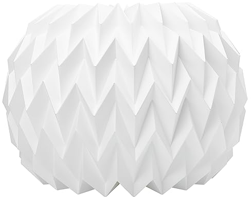DOITOOL Hängelampe Lampenschirm Für Restaurant Origami-lampenschirm Europäisch Origami Pendelleuchte Schreibtischaufsatz Tischlampenschirme Stehlampenschirm Runden Weiß Leuchter Papier