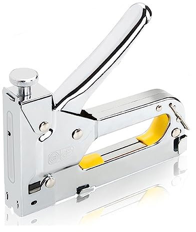 Streifennagler Multitool Nagel Tacker Pistole Möbel Hefter for Holz Tür Polster Rahmen Niet Pistole Kit Nagler Niet Werkzeug Schreibwaren (Color : Silver, Size : R)