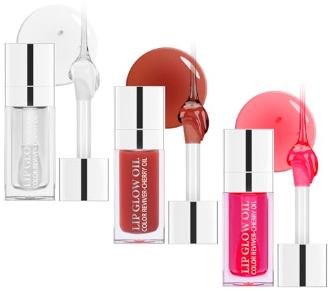 Ofanyia Hydrating Lip Glow Oil, Plumping Lip Gloss Tinted Lip Balm Transparent Lip Care, Long Lasting Hydrating Lip Gloss Tinted Lip Non-sticky, Lip Tint Lip Care Oil for Dry Lip