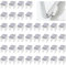 UFURMATE Lot de 40 Patins de Chaise en Plastique avec Patins en Feutre - en Forme de U - Antidérapants et rectangulaires - pour Pieds de Chaise de traîneau Ronds (15 mm, Blanc)