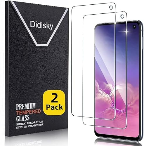 Didisky Lot de 2 Protecteur Verre Trempé pour Samsung Galaxy S10e 5.8'' (Pas pour Samsung S10,S10 Plus), Film Protection écran, dureté 9H, Pas de Bulles, Haute définition
