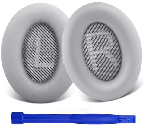 Cuscinetti Cuffie, Sostituzione per Ricambi Cuffie Bose, Padiglioni Cuffie, Compatibile con Bose QC35 35II QC25 QC15 QC2/ AE2 AE2i AE2w/ Sound True/Sound Link Over-Ear(Grigio)