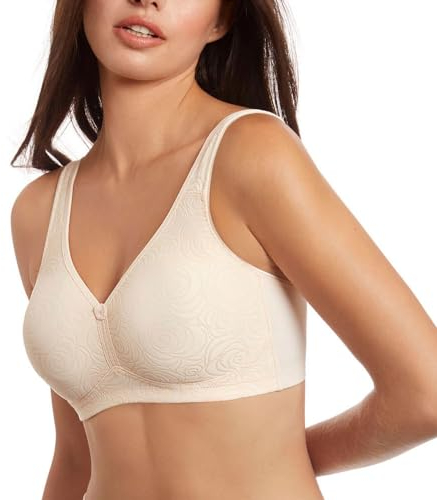 Selene, Reggiseno Donna Fascia Alta, Senza Ferretto e Imbottitura, con Motivo Floreale, Collezione Marivi, Colore Rosa, Taglia 5C