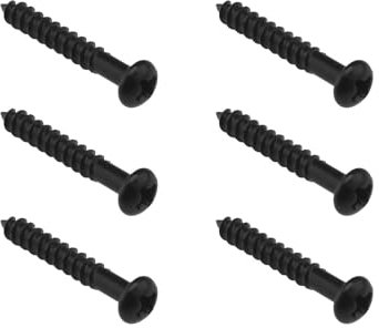 LT Easiyl 6pcs Vis de Pont Tremolo Style PRS Vis de Montage Pont de Guitare Électrique Vis en Acier Allié pour Couvertures Arrière de Plaque pour Manche de Guitare Électrique, Noir