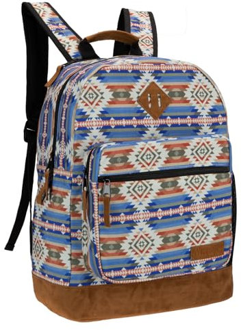 Wrangler Yellowstone Rucksack im Western-Stil, für Reisen, Alltag mit gepolstertem 15,6-Zoll-Laptop-Fach, Hellbraun, Classic