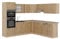 Vicco Eckküche R-Line, Artisan-Eiche/Goldkraft Eiche, 237 x 247 cm, AP Eiche