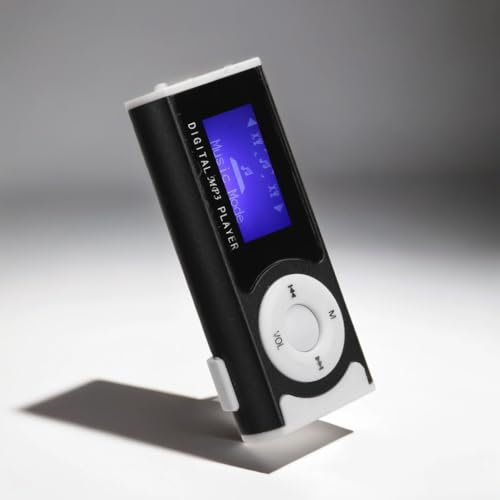 MP3 Player, Portable 8GB Sports Mini Screen MP3 Player, BackClip LCD Music Media Player for Sports, Illuminate Dark Environment