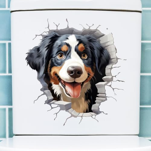 Kreative Hund gebrochen Wand Bad WC bidet Deckel wasserdicht self-adhesive Papier Aufkleber