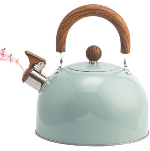 Whistling Stainless Steel Kettle, 3L Large Capacity, Heat Resistant Handle, Gas/Electric/Ceramic Stove, Camping Kettle