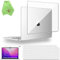 UESWILL Compatible with MacBook Air 13 inch M4 M3 M2 Case 2022 2023 2024 2025 Model A3240 A3113 A2681, Glossy Transparent Case for Mac Air 13.6 + Keyboard Cover Skin + Screen Protector, Crystal Clear