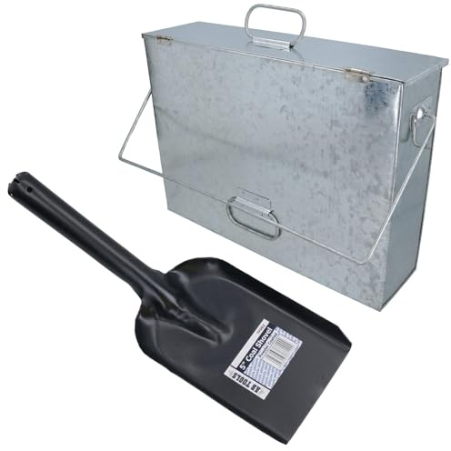 Fire Fireside Ash Carrier Container Remover Box Complete with Shovel/Scoop