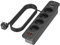 FDTEK PD 20W Multiprise Encastrable avec 2 USB-C et 2 USB-A, Prise Plan de Travail 4 Prises (4000W/16A), Multiprise Intégrée avec Interrupteur, Prise Encastrable 2M Câble pour Bureau Maison Meuble