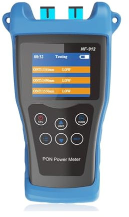 Netzwerk Tester, PON Optical Power Meter Handheld Fiber Optic Power Meter 1330nm/1490nm/1550nm OTDR Tester Mit SC Port,für Glasfaser-Netzwerkkabeltest