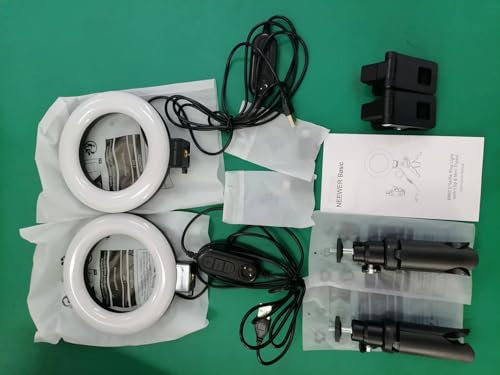 NEEWER Basics 5 Ringlicht für Videokonferenz Beleuchtung 2er Pack Ansteck Licht Set mit Schreibtischstativen für Monitor Laptop Computer Zoom Live Streaming Home Office Lernen Videoaufzeichnung BR60