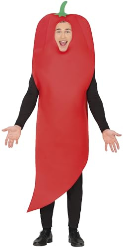 FIESTAS GUIRCA | Mister Chili Kostüm für Erwachsene - Scharfes Outfit für Junggesellenabschiede, Karneval und Kostümpartys - Ideal für Männer