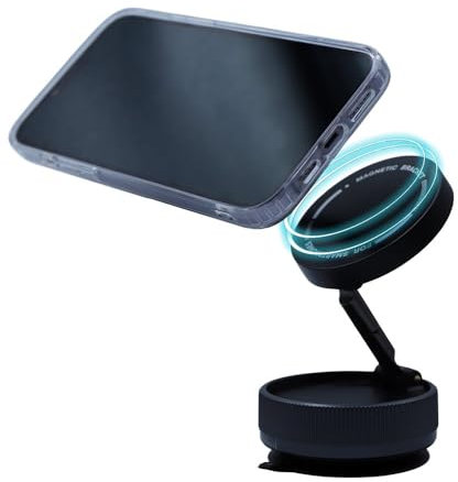 CEKA TECH Supporto magnetico per telefono a ventosa compatibile con Wiko T60, rotazione a 360°, ultra potente