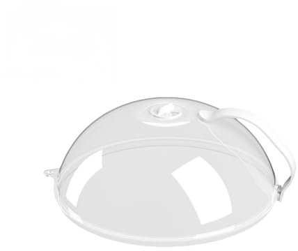 Tapa antisalpicaduras para microondas, campana de cristal de imitación, tapa de microondas patio con asa, agujeros de vapor ajustables, tapa perfecta para microondas pequeños y grandes