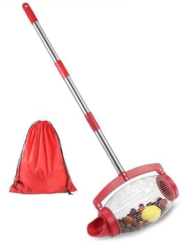 Generico Walnusssammler – Kapazität 6 Liter, verstellbar, Edelstahl, Walnusssammler für und Kastanien | für Garten, Bauernhof, Hof, Limette und Orangen