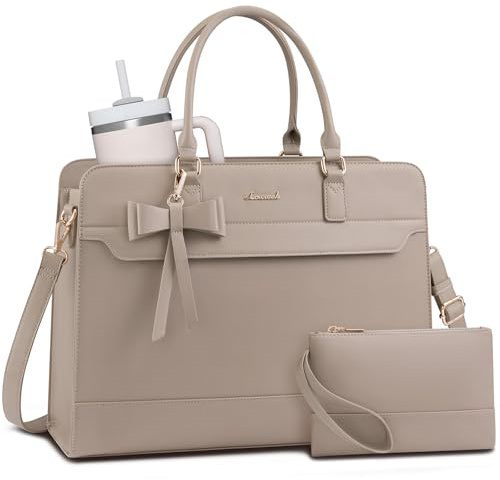 LOVEVOOK Handtasche Damen Groß, 15,6 Zoll Laptoptasche Arbeitstasche Elegant Uni Tasche Bürotasche Lehrertasche, PU Leder Tote Bag Business Aktentasche Handbags Women für Schule Büro Arbeit
