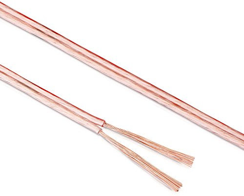Manax SC2150T-20 Cable de altavoz CCA (cable de altavoz / cable de audio) 2x1,50 mm², Bobina 20 m, Transparente