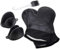 Jonhen Ofenhandschuhe Hitzebeständige Silikon mit Baumwollfutter für Küche Backen - Topfhandschuhe, 1 Paar, Bürste & Topflappen (Schwarz)
