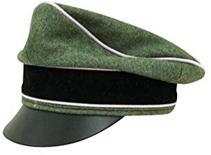 Militaryharbor WW2 German Waffen Elite Wool Infantry Crusher Visor Cap-57