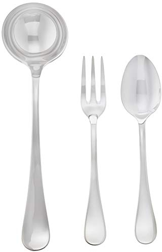 MEPRA Set di 3 Posate Michelangelo, Acciaio Inox, Argento