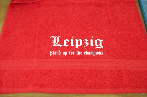 ShirtShop-Saar Leipzig - Stand up for The Champions; Städte Handtuch, rot