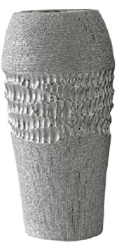 GILDE Keramik Vase Splendor VE 2 (B x H x L) 16 x 32,5 x 0 cm Silber 2 Stück Einer Größe