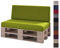 sunnypillow Palettenkissen mit abnehmbarem Bezug Kaltschaum Palettenauflage Palettenpolster Palettensofa Sitzkissen Rückenlehne Indoor Outdoor 2er Set 120 x 80 Grün