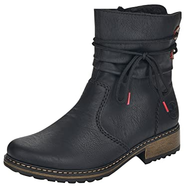 Rieker Herbst/Winter, Stivaletti Donna, Nero (Black/Mogano/01 01), 38 EU