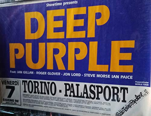 Deep Purple Purpendicular World Tour Torino Palasport 07/06/96 Poster