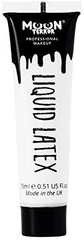 Latex liquide Moon Terror ProFX | Maquillage SFX pour Halloween, fonctionne avec du faux sang et de la peinture pour le visage | Maquillage à effets spéciaux, blanc, 15 ml (paquet de 1)