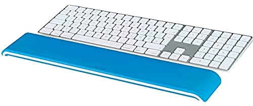 Leitz Ergo WOW verstellbare Tastatur-Handgelenkauflage, Zwei Höheneinstellungen, Schaumstoffgepolsterte Handgelenkstütze für Links- und Rechtshänder, Verbessert Haltung & Durchblutung, Blau, 65230036