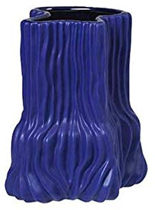 Broste Copenhagen 14445412 Earthenware Vase, Blue