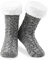 CityComfort Kuschelsocken Damen Flauschig Warme Stoppersocken mit Fleece Futter und ABS Sohle, One Size (Grauer Mergel)