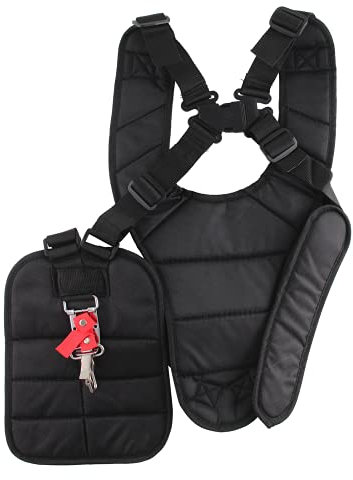 Youyijia Strimmer Harness, Black Trimmer Shoulder Strap, Double Shoulder Trimmer Harness Adjustable Strap for Garden Brushcutters Trimmers Shoulder Strap(55 * 33 * 1cm)