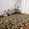 Amearea Flauschiger Leoparden-Teppich, hochwertiger Geparden-Druck, weicher, bequemer Kunstfell-Tierteppich für Kinderzimmer, Schlafzimmer, Wohnzimmer, zotteliges Jugendzimmer, Heimdekoration, Khaki,