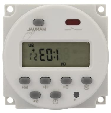 Jinyi Mechanischer Schalter, Digitale Zeitschaltuhr-Anzeige programmierbar für elektronische Steuerung für Neonlichter für Straßenlaternen(12VDC)