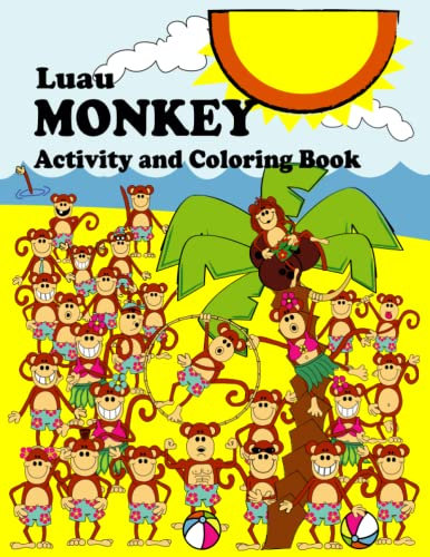 Luau Monkey Activity and Coloring Book